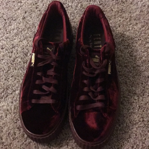 fenty burgundy creepers